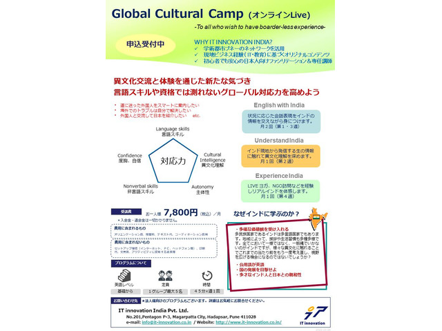 Global Cultural Camp （オンラインレッスン）